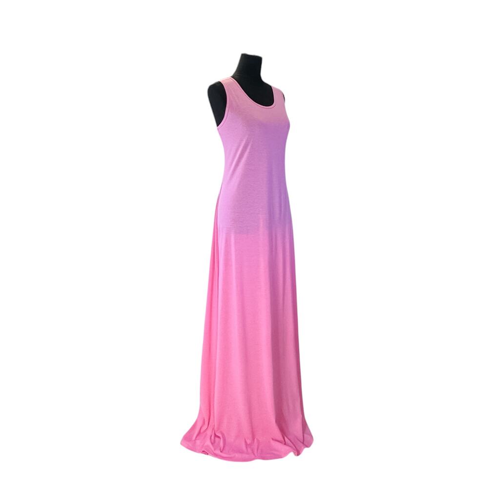 LuLaRoe Dani Maxi Dress Pink Sleeveless Stretch Large - Picture 3 of 9